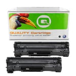Tonershop huismerk vervangt HP CE285A nr. 85A toner cartridge zwart 2 stuks