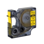 DYMO S0718310 / 18056 IND Rhino tape krimpkous zwart op geel 12mm (huismerk)