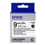 Epson LK-3TBN tape zwart op transparant 9mm (origineel)
