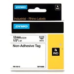 DYMO 18113 - 5,5m zwart op wit / IND Rhino tape / niet klevend / 12mm (origineel)