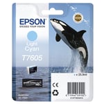 Epson T7605 inkt cartridge licht cyaan (origineel)