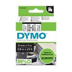 DYMO 40913 - 7m zwart op wit / zelfklevend tape / D1 / 9mm (origineel)