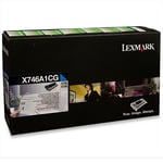 Lexmark X746A1CG toner cartridge cyaan (origineel)