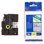 Brother TZe-M951 - 8m zwart op mat zilver / gelamineerd tape / 24mm (origineel)