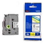 Brother TZe-211 - 8m zwart op wit / gelamineerd tape / 6mm (origineel)