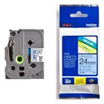 Brother TZe-551 - 8m zwart op blauw / gelamineerd tape / 24mm (origineel)