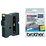 Brother TX-651 - 8m zwart op geel / gelamineerd tape / 24mm (origineel)