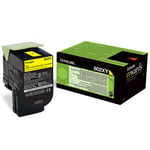 Lexmark 80C2XY0 toner cartridge geel extra hoge capaciteit nr. 802XY (origineel)