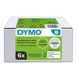 Dymo 2093094 verwijderbare multifunctionele etiketten 6 rollen (origineel)