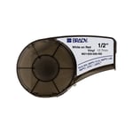 Brady M21-500-595-RD tape vinyl | wit op rood | 12,7mm x 6,40m