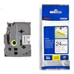Brother TZe-S251 - 8m zwart op wit / gelamineerd tape / sterk klevend / 24mm (origineel)