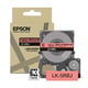Epson LK-5RBJ matte tape zwart op rood 18 mm (origineel) | EPSLK-5RBJ