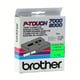 Brother TX-D31 tape zwart op neon groen 12mm (origineel) | BROTXD31