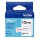 Brother Btag-132 niet-gelamineerde tape rood op transparant 12 mm (origineel) | BROBTAG-132