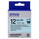 Epson LK-4LBK satijnlint tape zwart op lichtblauw 12mm (origineel) | EPSLK-4LBK
