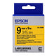 Epson LK-3YBW extra klevende tape zwart op geel 9mm (origineel) | EPSLK-3YBW
