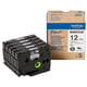 Brother HGe-M931V5 hoge resolutie tape zwart op mat zilver 12mm x 8m 5 stuks (origineel) | BROHGEM931V5