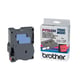 Brother TX-451 tape zwart op rood 24mm x 15m (origineel) | BROTX451