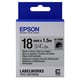 Epson LK-5SBR reflecterende tape zwart op zilver 18mm (origineel) | EPSLK-5SBR