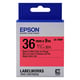 Epson LK-7RBP tape zwart op pastel rood 36mm (origineel) | EPSC53S657004