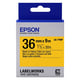 Epson LK-7YBP tape zwart op pastel geel 36mm (origineel) | EPSC53S657005