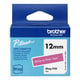 Brother Btag-P35 niet-gelamineerde tape wit op roze 12 mm (origineel) | BROBTAG-P35