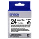 Epson LK-6WBC kabeltape zwart op wit 24mm (origineel) | EPSC53S656901
