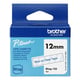 Brother Btag-133 niet-gelamineerde tape blauw op transparant 12 mm (origineel) | BROBTAG-133