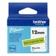 Brother Btag-G31 niet-gelamineerde tape zwart op lichtgroen 12 mm (origineel) | BROBTAG-G31