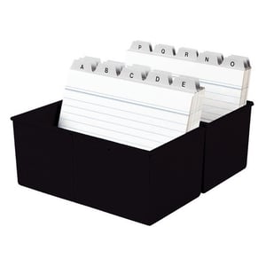 HAN kaartenbak / A6 / zwart / 400 kaarten