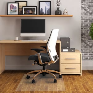 Homemat bureaustoelmat | transparant | geschikt voor harde vloer | 120 cm x 90 cm