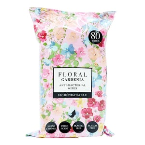 Floral Antibacteriële Doekjes / Gardenia / 80 stuks