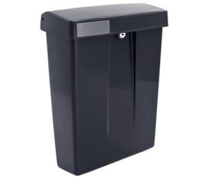 Intersteel brievenbus met slot / kunststof / mat zwart