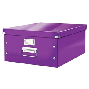 Leitz 6045 WOW opbergdoos / paars metallic / groot