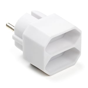 Q-link verloopstekker / 2 stopcontacten / Wit