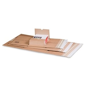 Raadhuis wikkelverpakking / A5+ / karton / bruin / 10 stuks
