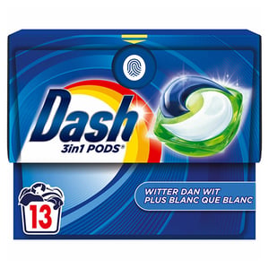 Dash 3in1 PODS Witter dan Wit Wasmiddelcapsules / 13 wasbeurten