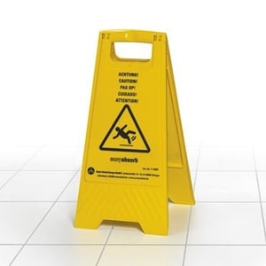 Westcott AC-P10007 waarschuwingsbord Easy Absorb / kunststof / tweezijdig / geel