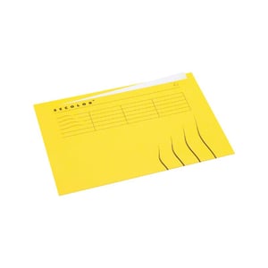 Jalema 3164106 Secolor inlegmap met lijnbedrukking/tabrand / A4 landscape / karton / geel / 25 stuks