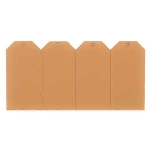 HF2 395006 labels met ophangoog / 55 x 110 mm / karton / niet-klevend / chamois / 1000 stuks