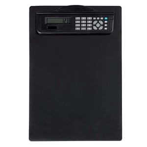 Maul 2325490 klembord met rekenmachine / A4 staand / kunststof / zwart