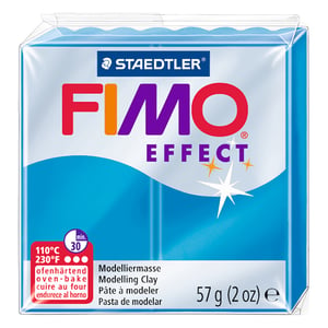 Fimo 8020-374 klei effect / transparant blauw / 57 gram