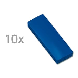 Maul magneet / rechthoekig / blauw / 10 stuks