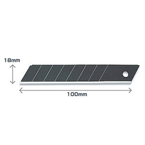 Olfa LBB-10B reserve afbreekbare snijmesjes / zwart / 18 mm