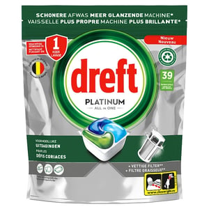 Dreft Platinum All-in-One Vaatwastabletten / Original / 39 tabs