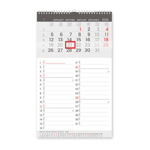 White Box Memo-Manager maandkalender / 33 x 20,6 cm / 4-talig / 2026