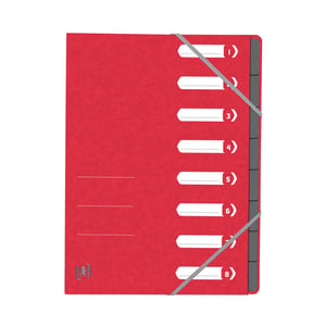 Oxford 400116253 Top File+ sorteermap / A4 / karton / rood / 8 tabs