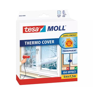 Tesa TesaMoll Thermo Cover isolatiefolie / transparant / 4 m x 1,5 m