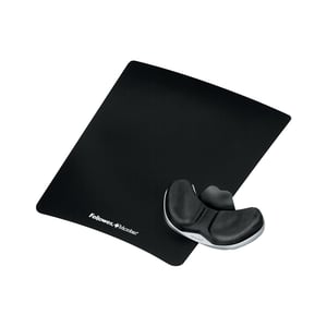 Fellowes 9180301 Health-V Fabrik palmsteun/muismat / PU-schuim / zwart