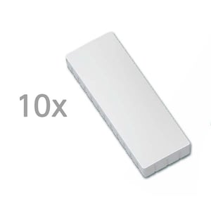 Maul magneet / rechthoekig / wit / 10 stuks